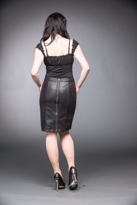 Sophisticated Leather-Look Skirt