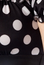 Bonnie Vintage Pencil Dress with Dots - black-white