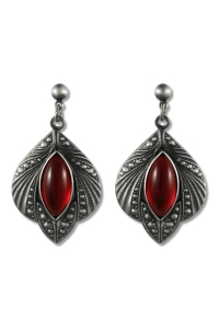 Mystic Jewel Gothic Earrings - Red