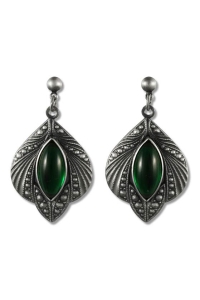Mystic Jewel Gothic Earrings - Green