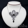 Cygne Gothic necklace with black stones