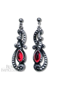 Ceara Gothic Earrings - red