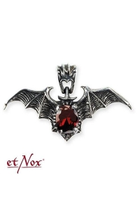 Red Bat Pendant with zirconia - silver 925
