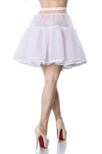 Medium Length Petticoat Skirt - White