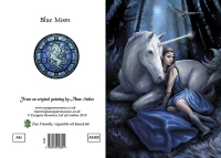 Anne Stokes Einhorn-Grußkarte - Blue Moon