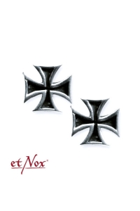 etNox Iron Cross Ohrstecker - Silber 925er