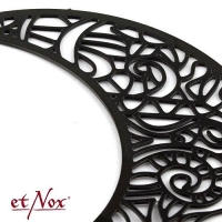 Black Nugoth Spiral Ornament Earrings - stainless steel