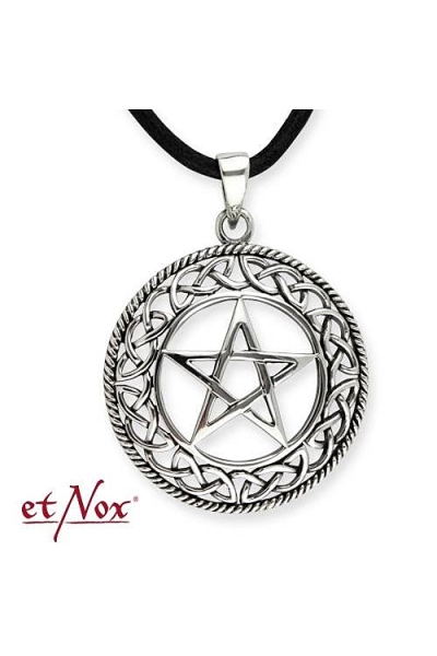 Round Celtic Knot Pentagram Pendant Silver 925
