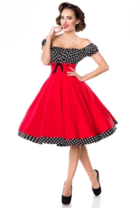 Dorothy Polka Dot Dress - Red-Black-White