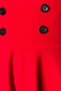 Josie - Roter Mini-Tellerrock mit Knöpfen