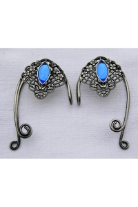Elf Ear Cuffs with Blue Stone