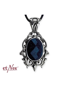 Galaxis Blue Stars Pendant - Stainless Steel - Blue Stone