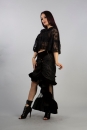 Burleska Francesca gothic bolero in black lace XL