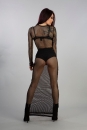 Burleska Adrianna dress in black fishnet