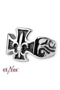 etNox Ring Iron Cross aus Edelstahl