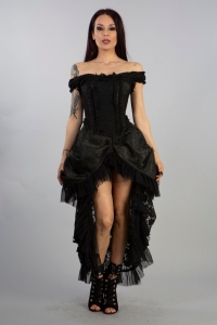 Versailles Corset Dress - Black Brocade