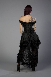 Versailles Corset Dress - Black Brocade EU34