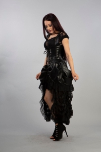 Burleska Sinister Corset Dress in black matt