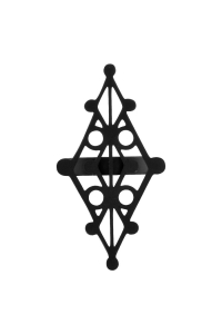 Wildcat Ring aus schwarzem Stahl Witchcraft Rune