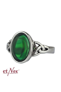 etNox Ring Celtic Green aus Edelstahl mit...