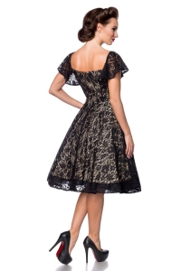 Black-Cream Vintage Lace Dress