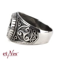 etNox Celtic Triscel Silver Ring