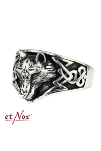 etNox Ring Wolf aus Edelstahl