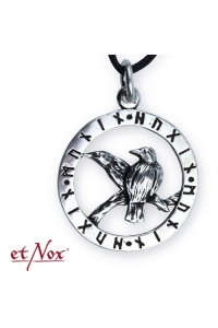 etNox Odins Ravens Pendant in Silver