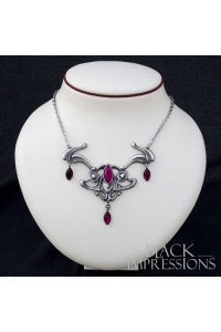 Gothic Fantasy Necklace Urania with purple Stones