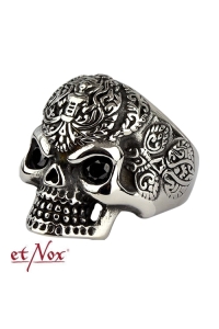etNox Steel Ring Ornament Skull