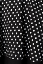 Schulterfreies Swing-Kleid mit Ärmeln und Dots in Schwarz-Weiss