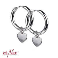 Hoop earrings Heart stainless steel 