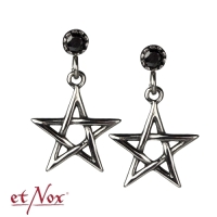 etNox Pentagram Earrings - Stainless Steel and Zirconia