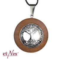 etNox Wooden Circle Pendant "Tree of Life"