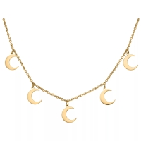Little Moon Steel Necklace Gold
